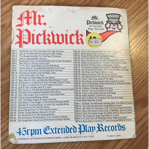 Vtg Mr. Pickwick 45 RPM Extended Play Records Rudolph Little Town of Bethlehem - Picture 3 of 6